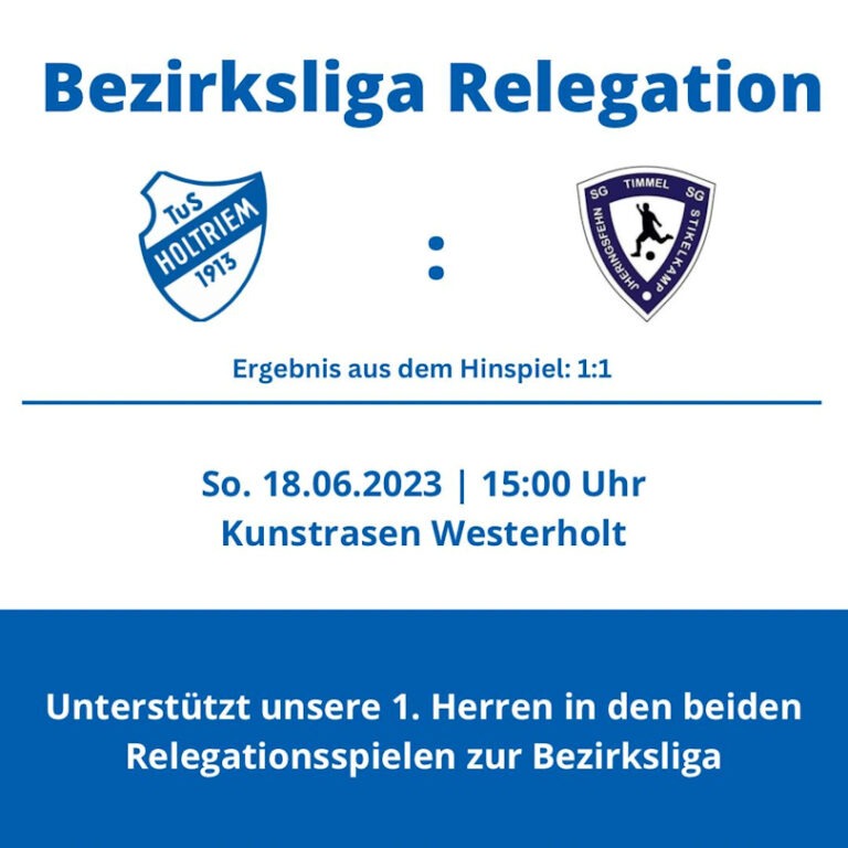 Mehr über den Artikel erfahren Relegation zur Bezirksliga