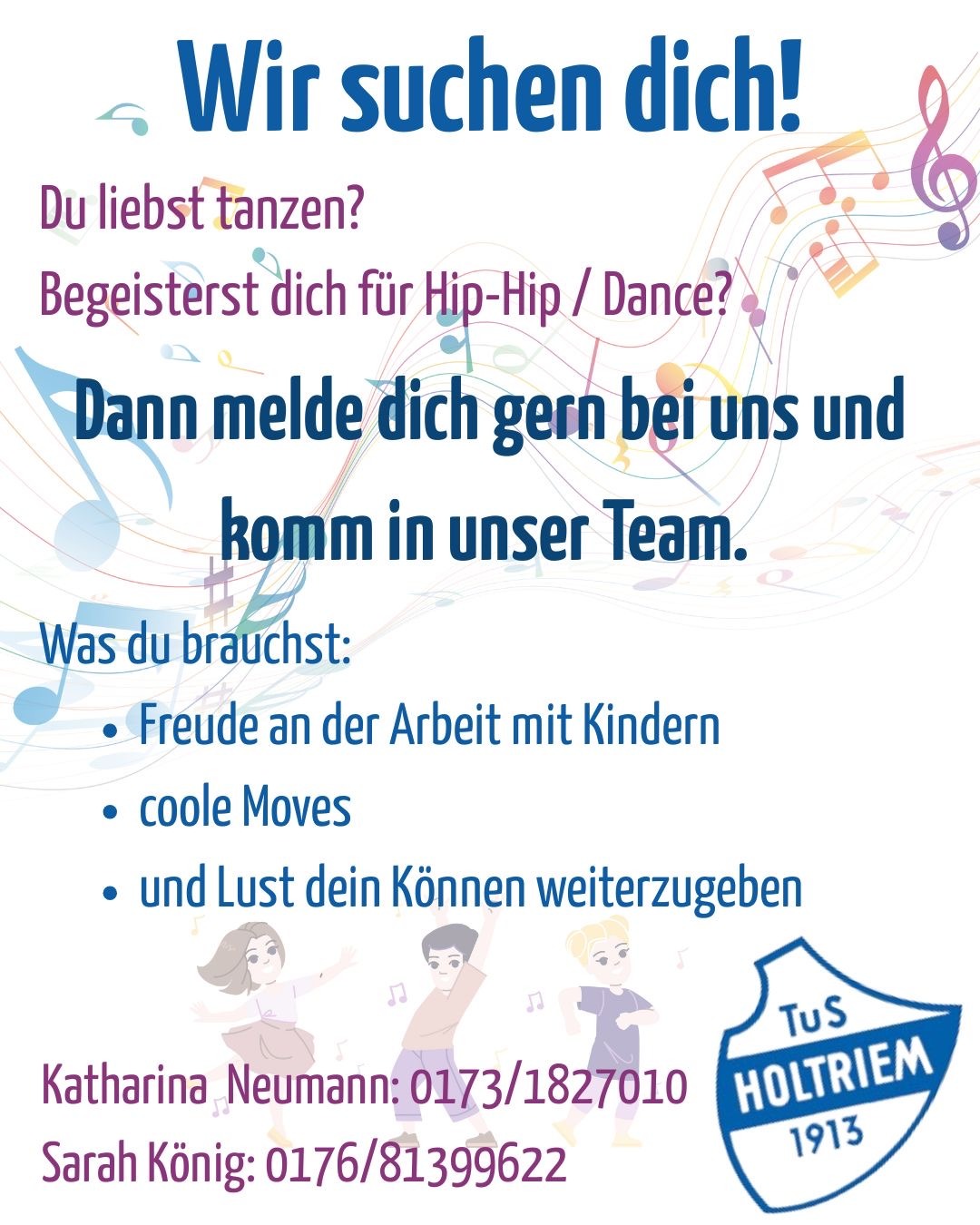 Du betrachtest gerade Dance for Kids suchen Übungsleiterinnen