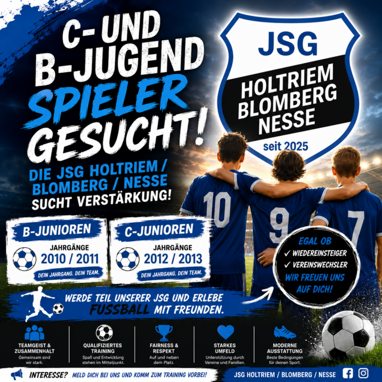 Mehr über den Artikel erfahren C- und B-Junioren benötigen Verstärkung